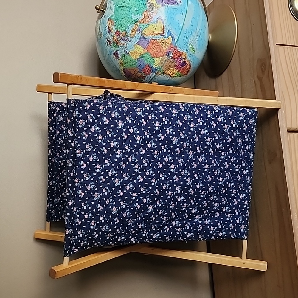 Vintage knitting, crochet fold up caddy